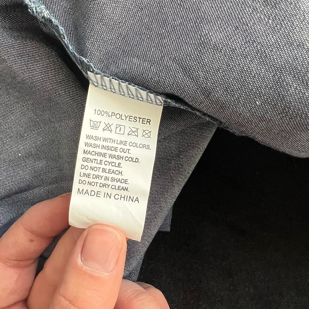3/$15 Denim Button-Up Shirt Dress - Picture 7 of 7
